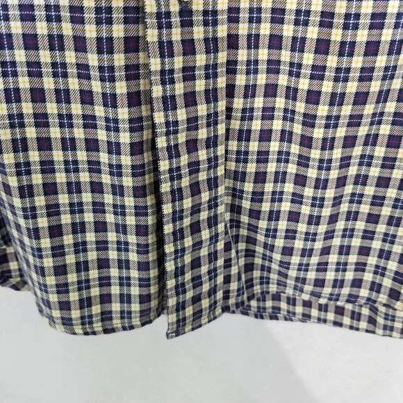Tommy Hilfiger Men's Shirt Medium Blue Plaid Check Long Sleeve - Picture 6 of 10